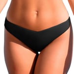 Wiki Low Cut Brazilian Bikini Brief Svart X-Small Dam