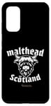 Coque pour Galaxy S20 Whisky Highland Cow Lettrage Malthead Scotch Whisky