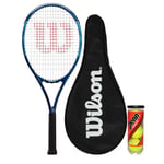 Wilson Ultra Power Team 103 Tennis Racket + Cover & 3 Tennis Balls (Grip Size 1, 2, 3 & 4 Available) (L1 (4 1/8"))