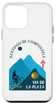 Coque pour iPhone 12 mini Camino Via de la Plata Vélo Femme Santiago Compostela 2024