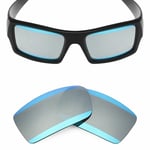 hdhut Polarized Replacement Lenses for-Oakley Gascan Silver With Ice Blue Mirror