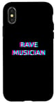 Coque pour iPhone X/XS Rave Musician Techno EDM Music Maker Festival Composer Raver