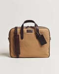 Polo Ralph Lauren Canvas/Leather Computer Bag Tan