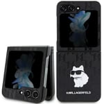 Karl Lagerfeld Galaxy Z Flip 5 Mobilskal Saffiano Monogram Choupette Pin Svart