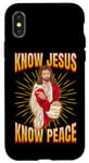 iPhone X/XS Know Jesus, know peace. Christian faith Case