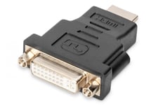 Digitus AK-330505-000-S kabelomvandlare (hane/hona) HDMI Type A (Standard) DVI-I, (24+5) Svart