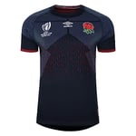 Umbro Kids England Rugby RWC Alternative Pro Shirt 2023 2024 Navy 7-8 Years