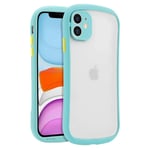 Yesun K Pebble Curved Matte Skin Sensitive Lens All-Inclusive Protection for iPhone 11 Pro X XR XS Max Translucent Contrast Color Phone Case (Mint Green,iPhone 11)