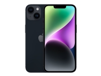Apple iPhone 14 - 5G smartphone - dual-SIM / Internal Memory 128 GB - OLED-skärm - 6.1 - 2532 x 1170 pixlar - 2 bakre kameror 12 MP, 12 MP - front camera 12 MP - midnatt