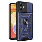 SKALO Motorola Moto G14 Armor Hybrid Metallring Kameraslider - Blå Blå