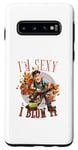 Coque pour Galaxy S10 I'm sexy and I blow it funny leaf blower dad blague