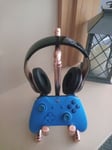 Handmade copper pipe docking station for xbox / playstation controller & headset