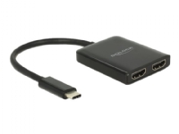 Delock - Extern videoadapter - STDP4320 - USB-C - 2 x HDMI - svart - detaljhandel