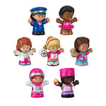 Fisher-Price Barbie, Pack de Figurines Little People, 7 Figurines Barbie, Maison de Poupées, Jouet d'activité et développement, De 18 Mois à 5 Ans, HCF58
