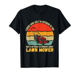 Retro Mowing Lawn Mower Costume Funny Grass Lawn Tractor T-Shirt
