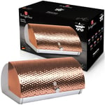 Berlinger Haus Rose Gold Stainless Steel Loaf Bread Storage Bin Box Container