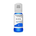 1 Cyan Ink Bottle for HP Smart Tank 555, 7005, 7006, 7305, 7306, 7605, 7606