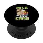 Funny Milk Game Gamer World Milk Day PopSockets PopGrip Interchangeable
