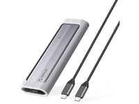M.2 Nvme/Ngff Usb-C 6Gbps/10Gbps Hårddiskfack - Grå