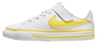 NIKE Court Legacy (PSV) Sneaker, Summit White/Opti Yellow-White, 12.5 UK Child