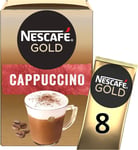 Nescafe Gold Cappuccino Instant Coffee, Instant Cappuccino Sachets, 8 x 15.5g C