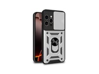 Cool Iphone 16 Pro Max Hard Ring Case Silver Ring Support/Magnet/Extra Reinforcement 8434847075402