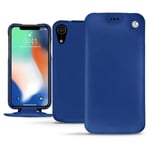 Housse cuir Apple iPhone Xr - Rabat vertical - Bleu - Cuir lisse - Neuf
