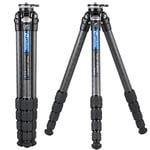 Leofoto - Ranger - Carbon Tripod with Leveling Base - Legs adjustable in 3 Angles - Ideal for Panorama Work and Videographers - LS-285CEX