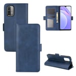 Xiaomi Redmi 9T - Fodral Med Magnetisk Stängning - Blå Blue Blå