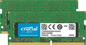 Memory for Mac Green 2x16GB DDR4 2400MHZ SODIMM CT2K16G4S24AM