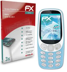 atFoliX 3x Protective Film for Nokia 3310 3G 2017 clear&flexible