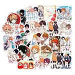 50PCS/set The Promised Neverland Stickers For DIY PVC Bicycle Motorcycle Car Guitar Laptop PS4 Skateboard Toys Anime Sticker