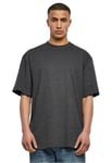 Urban Classics Men's Tall Tee Oversized Short Sleeves T Shirt with Dropped Shoulders 100 Jersey Cotton, Charcoal, 5XL Plus UK