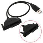 Usb 2.0 To Mini Sata Ii 7+6pin Adapter For Laptop Cd/dvd Rom Drive Cablejo