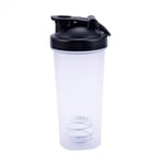 Shaker Cup Protein Shaker Bottle Plastic Sports Bottle Portable Leak-Proof Blender Multi-Function Shaker Shaker (-20°c-120°c) Black
