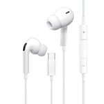 USB C Earphones, In Ear Type C Headphones, USB Type C Wired Headphones with microphone and volume control, Noise Cancelling Earphones Compatible with Huawei, Samsung, Google, OnePlus, Xiaomi and more