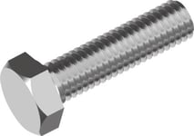 Wasi Skruv M10x70mm Din 933  Utan Mutter, Rostfri A4 Med Full Gängbredd 17Mm