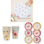 Talking Tables Truly Scrumptious Afternoon Tea Party Happy Birthday Napkins, Paper Cups and Pretty Paper Plates