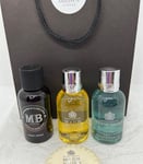 MOLTON BROWN Mandarin Clary Coastal Bath Gel Indian Cress 50ml Soap Gift Bag Set