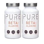 Pure Beta Alanine Capsules 500MG Pre Workout Energy 2 x 60 Caps DATED 12/23