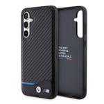 BMW Samsung Galaxy S23 FE Kuori Carbon Blue Line Musta