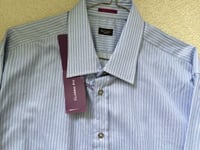 Paul Smith LONDON Formal LS Classic Stripe Shirt  Size 17 / 43  p2p 22.5"