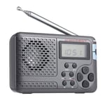 Kirmax Portable Radio Am/Fm/Sw Pocket Radio with Lcd Screen Multi-Band Digital Stereo Dsp Radio Receiver