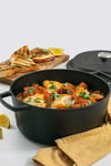 Nadiya Hussain by Prestige Cast Iron Casserole Dish with Lid, Dutch Oven, Induction, Oven Safe, 4.5L