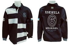 New Vintage NIKE NSW Men's Canarinho ESTRELA SOLITARIA Rugby Shirt Black M