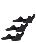 FALKE Unisex Cool Kick Invisible 3-Pack U IN Breathable No-Show Plain 3 Pairs Liner Socks, Black (Black 3000), 5.5-7.5