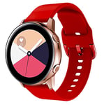 La Vaah Bracelet de montre compatible avec Samsung Galaxy Watch Active/Active 2 Bracelet de rechange en silicone souple pour Galaxy Watch Active 2 40mm / 44mm /Gear Sport Smart Watch Rouge