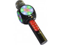Goodbuy Led 360 Karaoke-Mikrofon Med Högtalare Bluetooth | 5W | Aux | Röstmodulator | Usb | Micro Sd Svart