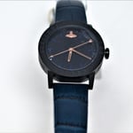 VIVIENNE WESTWOOD VV213BKBL Warwick Black & Blue Leather Ladies Watch