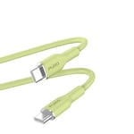 PURO ICON mjuk kabel - Kabel USB-C till USB-C 1,5 m (Matcha Green)